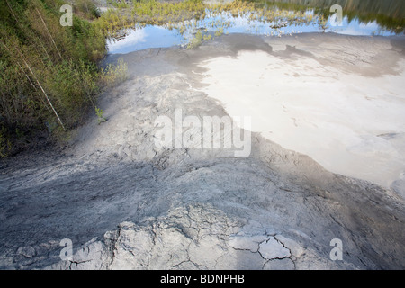 Pendio fatto di fango e argilla , Finlandia Foto Stock