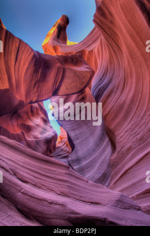 Interna inferiore Antelope Canyon vicino a page Arizona Foto Stock