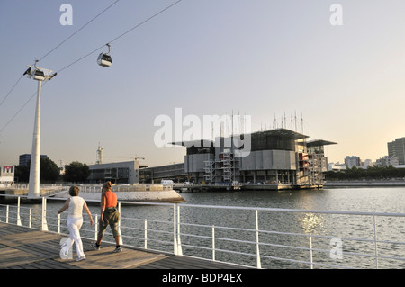 Acquario nel Parque das Nações park, sede dell'Expo 98, Lisbona, Portogallo, Europa Foto Stock