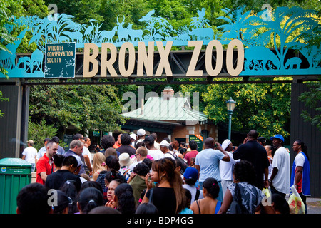 Ingresso al Bonx Zoo di New York Foto Stock