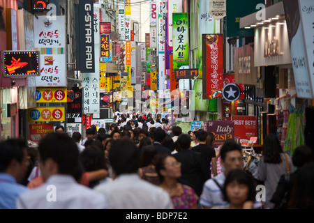 A Myeongdong Mercato in Seoul COREA DEL SUD Foto Stock