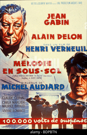 Melodie en sous sol Anno: 1963 Regia: Henri Verneuil Jean Gabin, Alain Delon poster del filmato Foto Stock