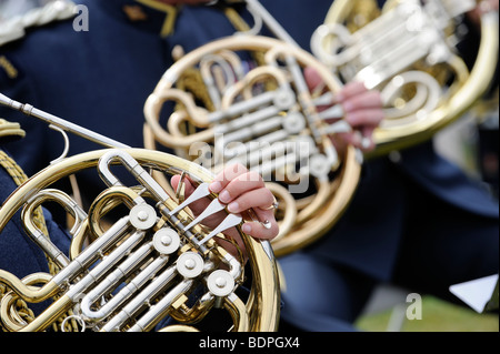 Dettaglio della RAF fascia giocare su Aorangi terrazza durante il 2009 Wimbledon Tennis Championships Foto Stock