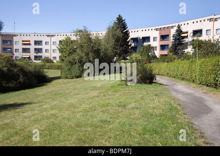 Grosssiedlung Britz - Hufeisensiedlung, Berlino, Germania Foto Stock