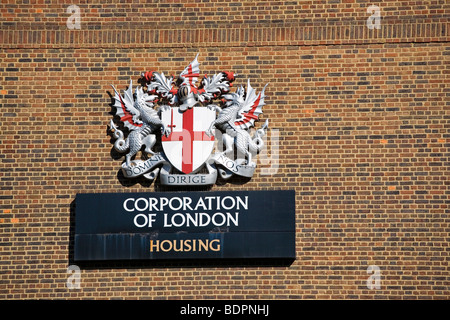 Corporation of London city segno di alloggiamento Foto Stock