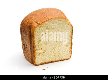 Filone di pane isolato su bianco Foto Stock