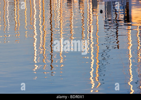 Barche a vela nel porto. Fishermans Wharf. Monterey Bay, Californmia Foto Stock
