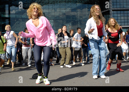 Michael Jackson Tribute Flash Mob a Berlino Foto Stock