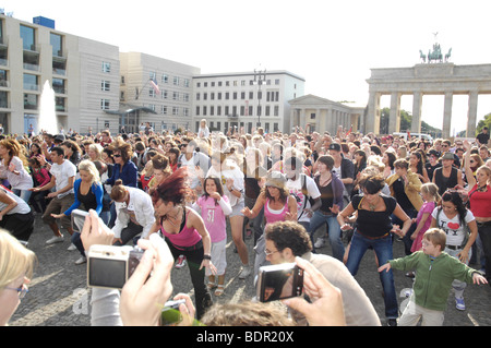 Michael Jackson Tribute Flash Mob a Berlino Foto Stock