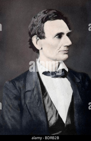 Abraham Lincoln, sedicesimo presidente degli Stati Uniti, 1860, (1933). Artista: sconosciuto Foto Stock