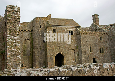 Il castello di Weobley sulla Penisola di Gower nel Galles del Sud Foto Stock