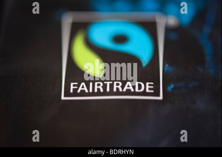 Fairtrade alimentare etichettatura di pacchetto Foto Stock