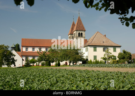 Monastero di San Pietro e Paolo in Niederzell, isola di Reichenau, Lago di Costanza, costanza district, Baden-Württemberg, Germania, Foto Stock