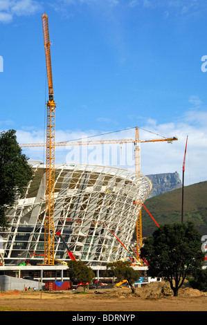 Coppa del Mondo di Calcio 2010, Greenpoint Soccer Stadium in costruzione, Cape Town, Sud Africa Foto Stock