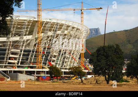 Coppa del Mondo di Calcio 2010, Greenpoint Soccer Stadium in costruzione, Cape Town, Sud Africa Foto Stock