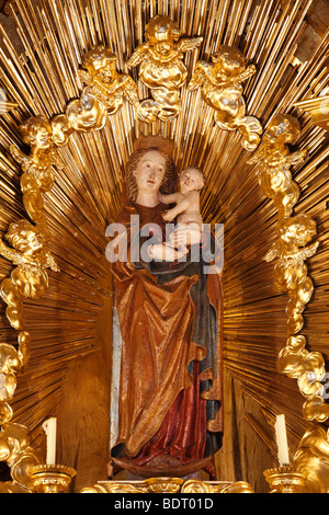 L'immagine miracolosa della Vergine Maria nella cappella di Loreto, la Chiesa del pellegrinaggio, Santuario della Visitazione, Rankweil, Vorarlberg, Aus Foto Stock