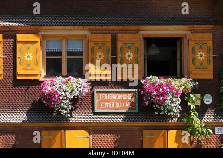 Segno, appartamento di vacanza, Bregenzerwald Casa in Schoppernau, Foresta di Bregenz, Bregenzerwald, Vorarlberg, Austria, Europa Foto Stock