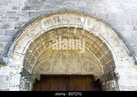 Chiesa di Sint-Truiden beghinaggio, portale, Belgio Foto Stock