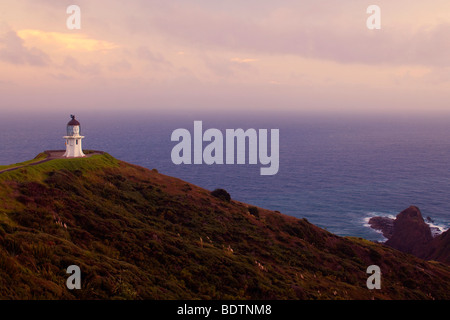 Famoso lighhouse a Cape Reinga nuova zelanda Foto Stock