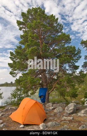 Outdoor camping, haerjedalen, SCHWEDEN, riserva naturale di rogen, Svezia Foto Stock