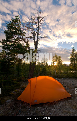 Outdoor camping im naturreservat rogen, haerjedalen, riserva naturale, Svezia Foto Stock