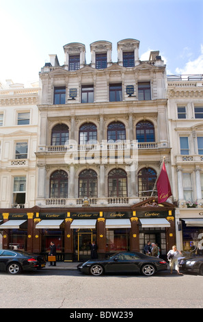 Il gioielliere Cartier in Old Bond Street Mayfair London Foto Stock