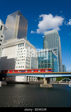 Canary Wharf finanziario distretto bancario Foto Stock