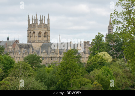 Merton College e la cappella dell'Università di Oxford. Foto Stock