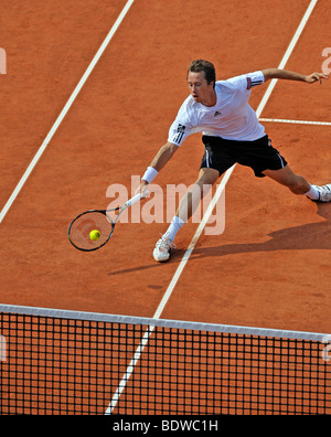 Philipp KOHLSCHREIBER: risultati nei, Germania, attaccando vicino al netto, Mercedes Cup Stuttgart 2009, Baden-Wuerttemberg, Germania, Europa Foto Stock