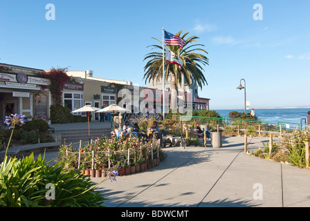 Steinbeck Plaza Shopping area a Monterey in California Foto Stock