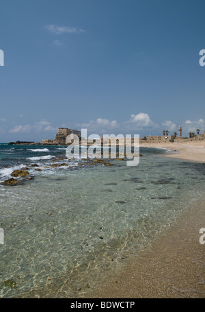 Vista di Cesarea in Israele Foto Stock