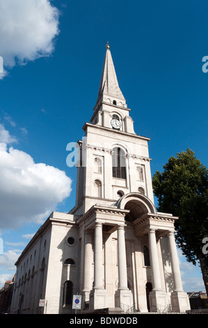 La Chiesa di Cristo in Spitalfields nell'East End di Londra, Inghilterra, Regno Unito Foto Stock