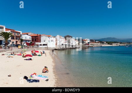 Spiaggia a Corrubedo, Galizia, Spagna Foto Stock