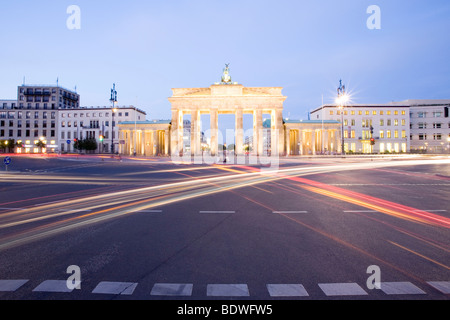 La Porta di Brandeburgo, Berlino, Germania, Europa Foto Stock
