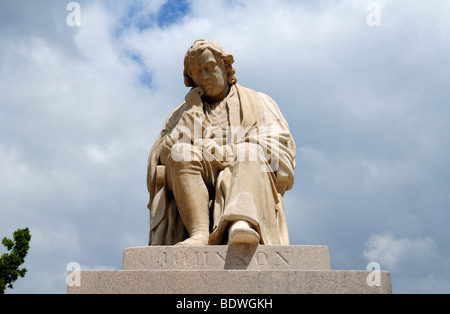 Monumento alla studioso inglese Samuel Johnson, 1709-1784, Market Street, Lichfield, England, Regno Unito, Europa Foto Stock