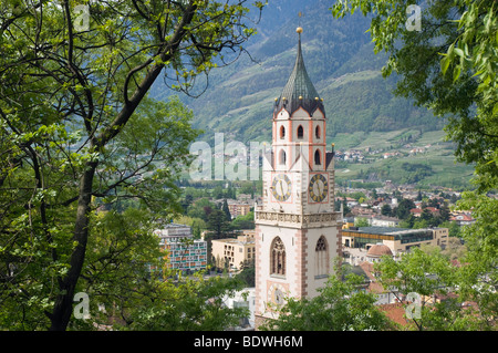 San Nicola chiesa parrocchiale, Merano, Trentino Alto Adige Italia, Europa Foto Stock