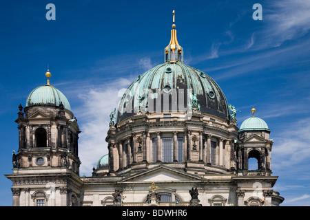 Vista dettagliata della cattedrale Berliner Dom, quartiere Mitte di Berlino, Germania, Europa Foto Stock