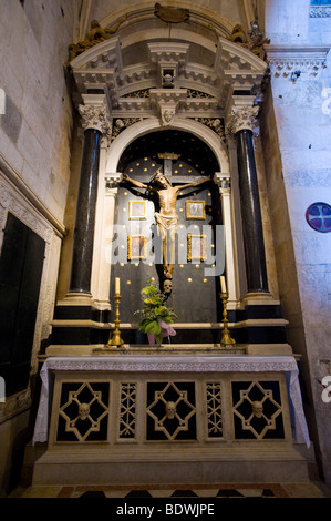 Altare, Lawrence, St. Cattedrale di San Lorenzo, Trogir, Centrale Dalmazia, Croazia, Europa, Trogir, Croazia Foto Stock