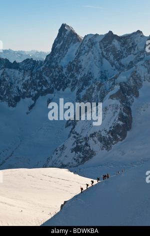 Chamonix-Mont-Blanc, sulle Alpi francesi, Haute Savoie, Chamonix, Francia Foto Stock