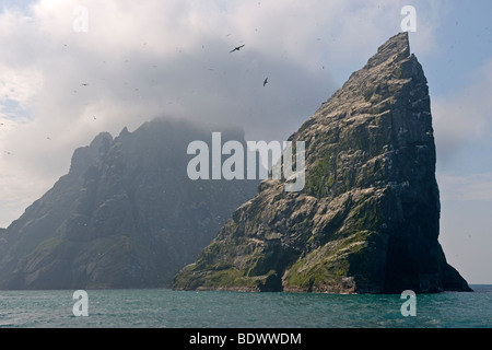 Isole di Stac un Armin e Boreray in Saint Kilda arcipelago, Scozia. Foto Stock