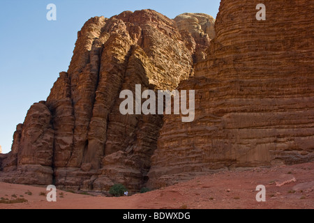 Khazali Canyon di Wadi Rum Giordania Foto Stock