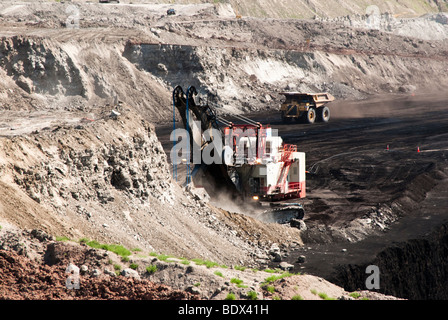 Attività minerarie del carbone in Wyoming Foto Stock