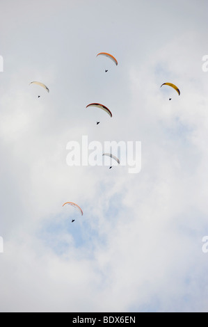 Parapendio, paragliding, Istria, Croazia, Europa Foto Stock