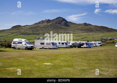 Prato lleithyr caravan club sito; St David's; Galles Foto Stock