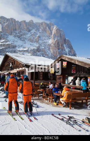 Sella Ronda ski area, Val Gardena, Dolomiti, Alto Adige, Trentino Alto Adige, Italia Foto Stock