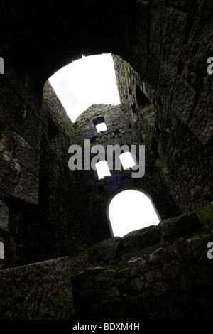 Il Bellingham albero Casa di pompaggio di Wheal Jenkin miniera, tirapiedi Cornovaglia Foto Stock