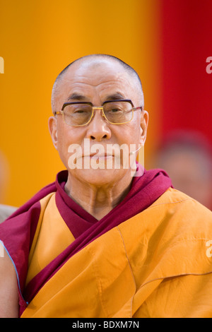 Sua Santità il XIV Dalai Lama, Tenzin Giatso, Commerzbank Arena venue, Frankfurt am Main, Hesse, Germania, Europa Foto Stock