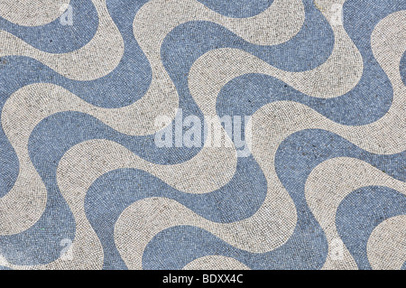 Ciottoli con un andamento ondulato, Belem, Lisbona, Portogallo, Europa Foto Stock