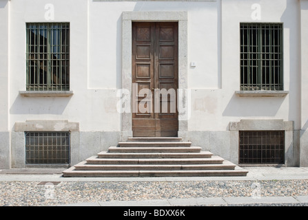 L'entrata del vecchio ospedale San Matteo - Pavia - Italia Foto Stock