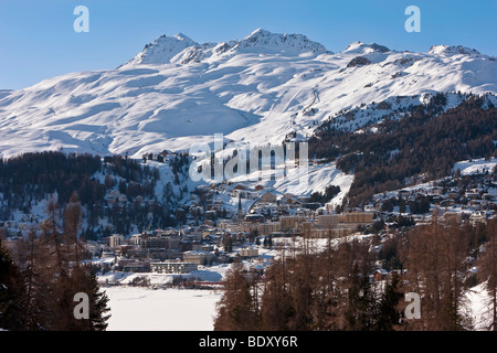 San Moritz, alta Engadina, Oberengadin, Regione Grigioni, alpi svizzere, Svizzera, Europa Foto Stock